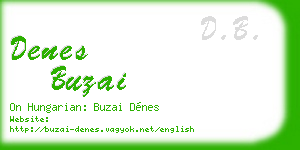 denes buzai business card