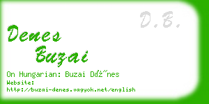 denes buzai business card